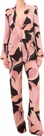 Misa Dionne Jacket In Moody Abstract Flora Jacquard
