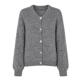 2-Biz Elba Cardigan - Dames - Truien - Grijs - Maat: S/M Wol