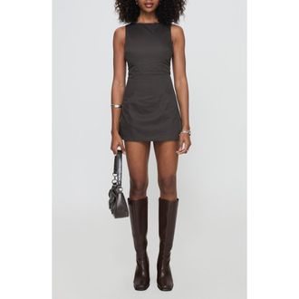 Princess Polly Yumiko Skirted Organic Cotton Romper in Grey at Nordstrom, Size 10