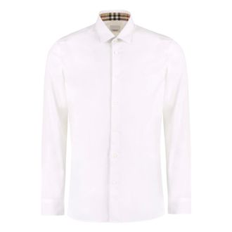 Burberry Formal Shirts, male, White, S, Formal Cotton Shirt