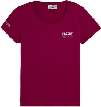 Freddy T-shirt Regular Freddy Training con Glitter sul Cuore