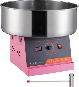 OEM Elektrische Zuckerwattemaschine, 1 Kw Zuckerwatteger&auml;te, Kommerzielle Zuckerwattemaschine Mit Edelstahlsch&uuml;ssel & Zuckerl&ouml;ffel, Perfekt F&uuml;r Kindergebu