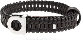 Ferragamo Binario Leren Armband - Heren - Armbanden - Bruin - ONE Size - Leer - Accessoires