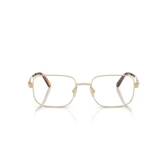 Miu Miu 0mu 51zv Rectangular Gold-tone Metal Sunglasses