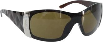Chanel Pre-owned Accessories, female, Brown, Size: ONE SIZE Pre-owned Vintage Sunglasses
