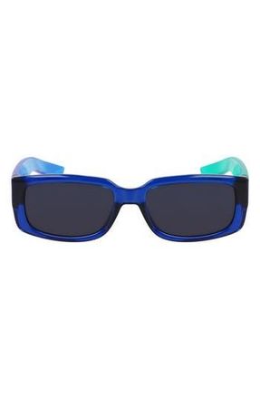 Nike Variant I 56mm Rectangle Sunglasses in Midnight Navy /Navy at Nordstrom Rack