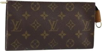 Louis Vuitton Pre-owned Monogram Accessory Pouch - Dames - Vintage Clutch - Bruin - ONE Size - Leer - Vintage