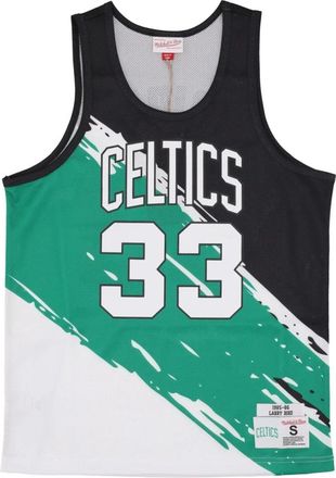 Mitchell & Ness Larry Bird Basketball Tank Top - Heren - Fitness - Veelkleurig - S - Polyester - Fitness