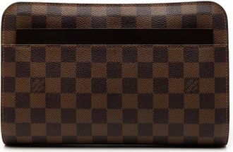 Louis Vuitton Clutch Saint Louis in tela Damier Eb&egrave;ne 2000 - Marrone