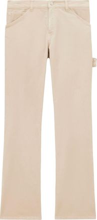 Courr&egrave;ges velvet-effect flared trousers - men - Cotton - 52 - Neutrals