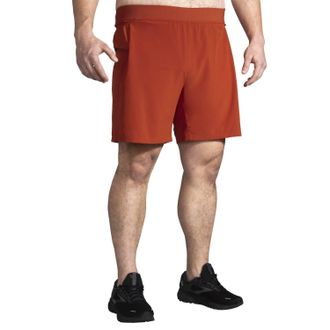 Brooks Mens Sherpa 7 Short In Red Clay