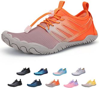 Generic Grounded Footwear for Women Men Neuropathy, Hikes Barefoot Shoes Orthopedic, Slip on Lightweight Grounded Footwear (A023-Orange, Adult, Men, 7.5, Nume