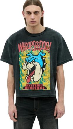 Hysteric Glamour Bulldog T-shirt met korte mouwen - Heren - T-shirts - Zwart - L - Katoen - Tops