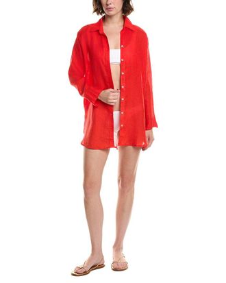 PQ Swim Pq Swim Tilly Linen Cover-Up Shirt