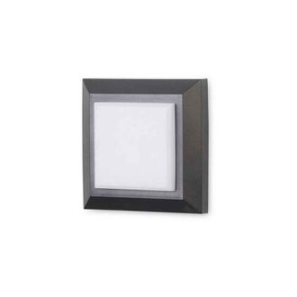 Forlight Aplique Ip65 Grove Diffuser Square Led 2w 4000k Negro 172lm