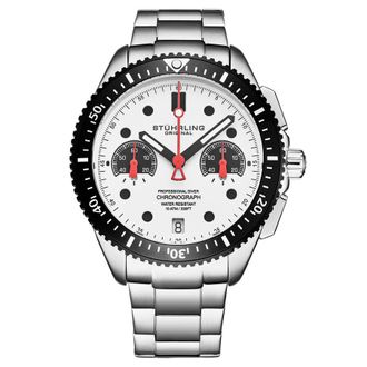 St&uuml;hrling Monaco Chronograph Quartz Silver Dial Mens Watch M17090