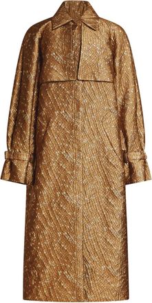 Max Mara Trench con effetto jacquard - Oro