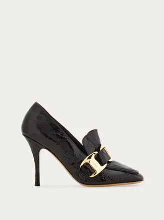 Ferragamo Women Maxi Vara plate pump Brown Size 10.5