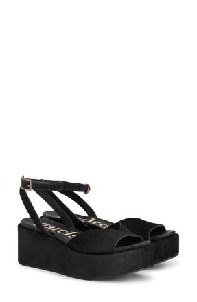 Pedro Garcia Nereida Leather Platform Sandal in Black Castoro at Nordstrom, Size 8.5Us