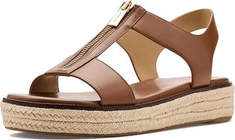 Michael Kors Berkley Espadrille Womens Sandals Luggage : 6.5 M, Leather