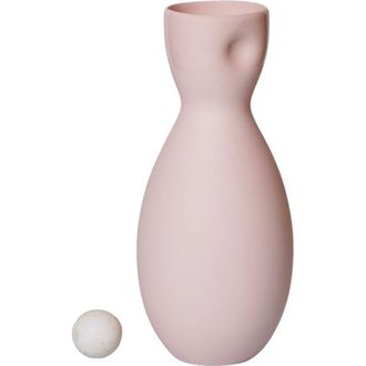 Middle Kingdom Porcelain Unique Series Thumb Print Porcelain Vase in Dusty Pink at Nordstrom