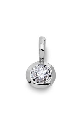 Monica Vinader Lab Grown Solitaire Diamond Pendant in Sterling Silver/lab Dia at Nordstrom