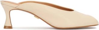 Kazar Leren muiltjes met lage hak - Dames - Muiltjes - Beige - 38 EU - Leer - Schoenen