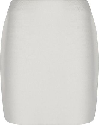 Fabiana Filippi Grijze wollen rok - Dames - Korte rokken - Beige - S - Wol - Rokken