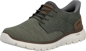 Rieker Slip-On Sneaker RIEKER, Herren, Gr. 40, gr&uuml;n (khaki, braun), Nubuklederimitat, Textil, meliert, Schuhe Slip-On Sneaker, Freizeitschuh, Halbschuh, Schl