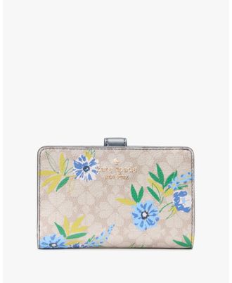Kate Spade New York Womens Flower Festival Floral Toss Medium Compact Bifold Wallet - Multicolour - One Size