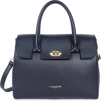 Lancaster Flap Handtas met Metalen Sluiting Milano Cosmos - Dames - Handtassen - Blauw - ONE Size - Leer - Tassen