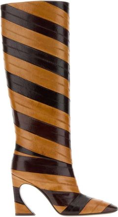 Fendi Brown Two-Tone Boots