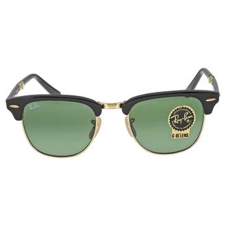 Ray-Ban Ray Ban Clubmaster Folding Green Classic G-15 Square Unisex Sunglasses RB2176 901 51