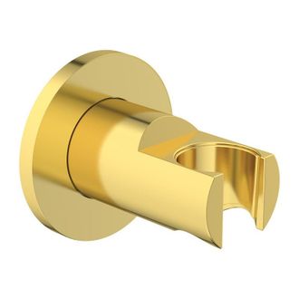 Ideal Soporte De Ducha Redondo Dorado Cepillado Ids Ideal Rain