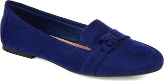 Journee Collection Marci Knotted Strap Loafer - Wide Width Available in Navy at Nordstrom Rack, Size 7.5