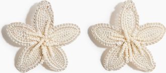 H&M Bl&uuml;tenf&ouml;rmige Ohrringe - White