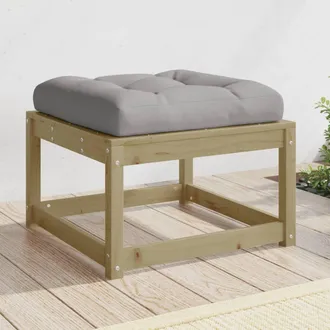 vidaXL Taburete De Jard&iacute;n Con Cojines Madera Impregnada De Pino Vidaxl