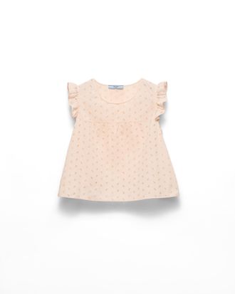 Prada Eyelet lace top