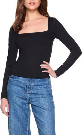 Susana Monaco Square Neck Top in Black at Nordstrom Rack, Size X-Small