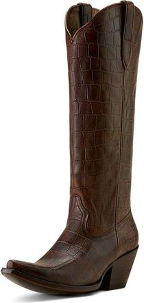 Ariat Casanova Western Boot in Luxe Espresso Croc Print at Nordstrom, Size 6.5