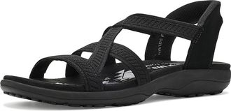 Skechers Reggae Slim - Daily Vibe - Hands Free Slip-ins Womens Sandals Black/Black : 6.5 B - Medium, Synthetic