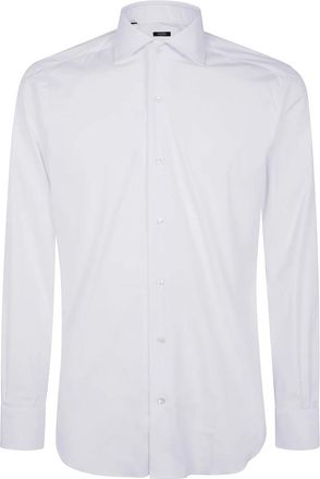 Barba Stretch Overhemd Klassieke Stijl - Heren - Zakelijke Overhemden - Wit - 4XL - Overhemden