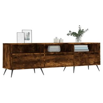 Berkfield Home TV Cabinet Smoked Oak 150x30x44.5 cm Engineered Wood in Brown