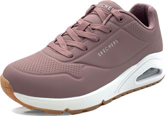 Skechers Womens Uno Stand on Air Sneaker, Pink, 3 UK