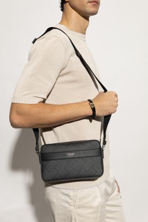 Ferragamo Shoulder Bag With Monogram, Mens, Grey