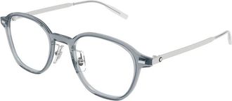 Montblanc Rond Optisch Montuur - Heren - Brillen - Grijs - 50 MM - Accessoires