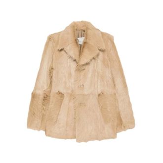 Ami Abrigo con solapas de muesca - Jackets - Mujer - Beige - S