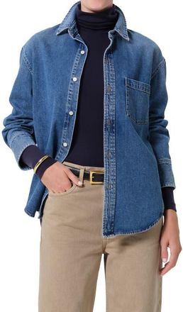 Citizens Of Humanity Denim Button-Up Shirt in Chaya Medium Light Indigo at Nordstrom, Size X-Small