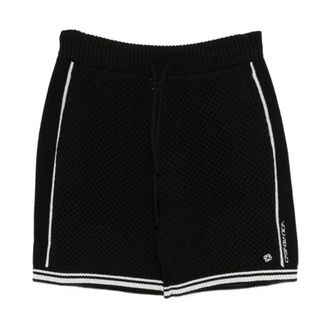 Casablanca Pantaloncini in maglia con dettaglio a righe laterali - - Shorts - Uomo - Nero - M