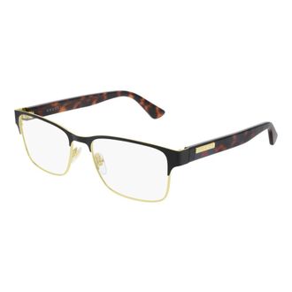Gucci Rechthoekige Zonnebril - Heren - Brillen - Geel - 56 MM - Accessoires
